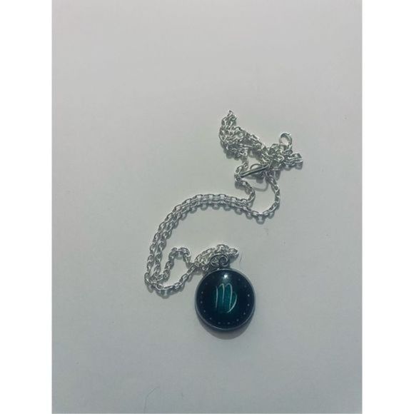 Virgo GLOW IN THE DARK GREEN ZODIAC STAR SIGN HOROSCOPE NECKLACE - Picture 6 of 11